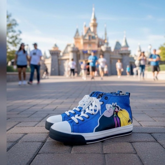 Disney Shoes - Disney Villains High Top Sneakers Women's Size 9 Lace Up Cruella Maleficent